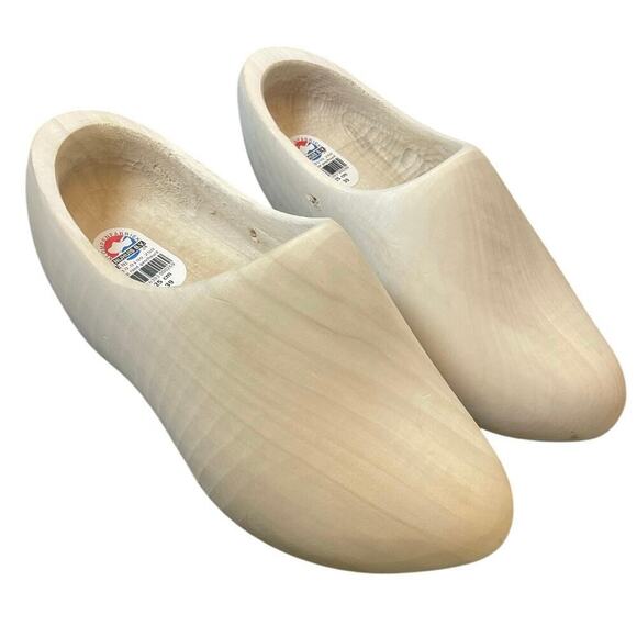 DUTCH WOODEN CLOG SHOES KLOMPEN HOLLAND SZ 39 EU USA 8.5 WOMAN 6.5 MEN FESTIVE - Picture 5 of 16